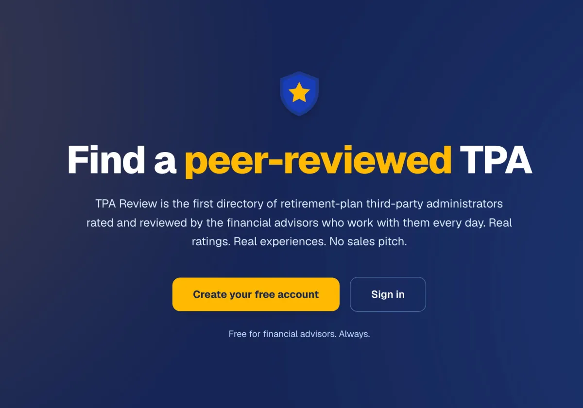 TPA Review directory of retirement plan third-party administrators screenshot